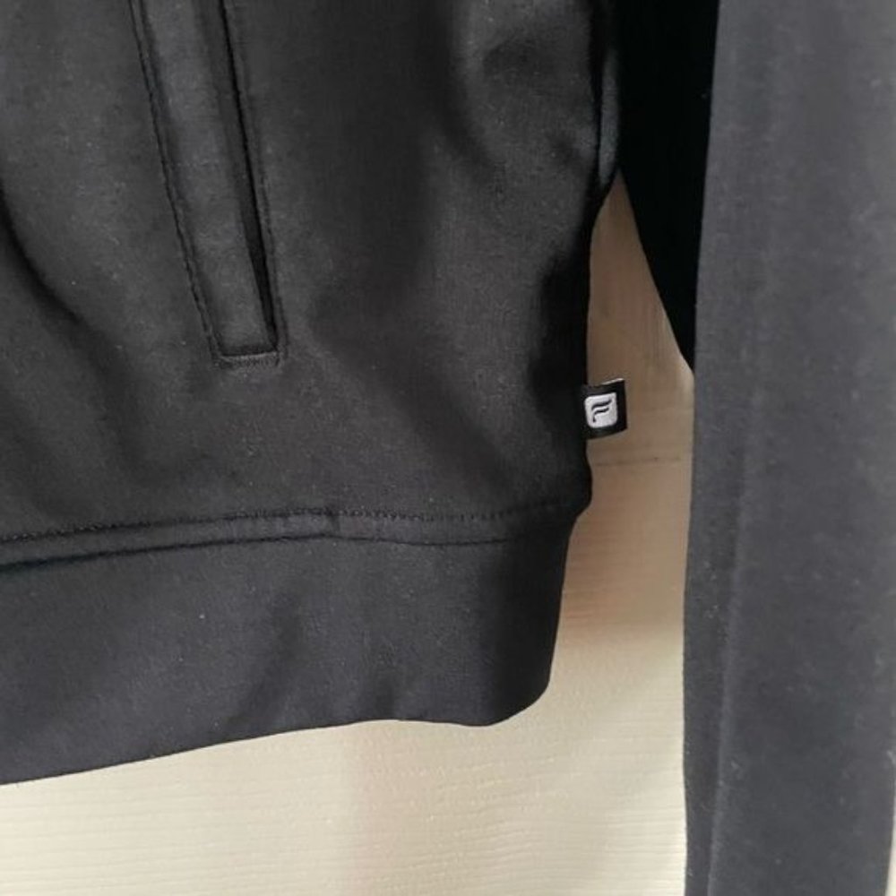 Fabletics Black Cropped Jacket, Sz Medium - image 3